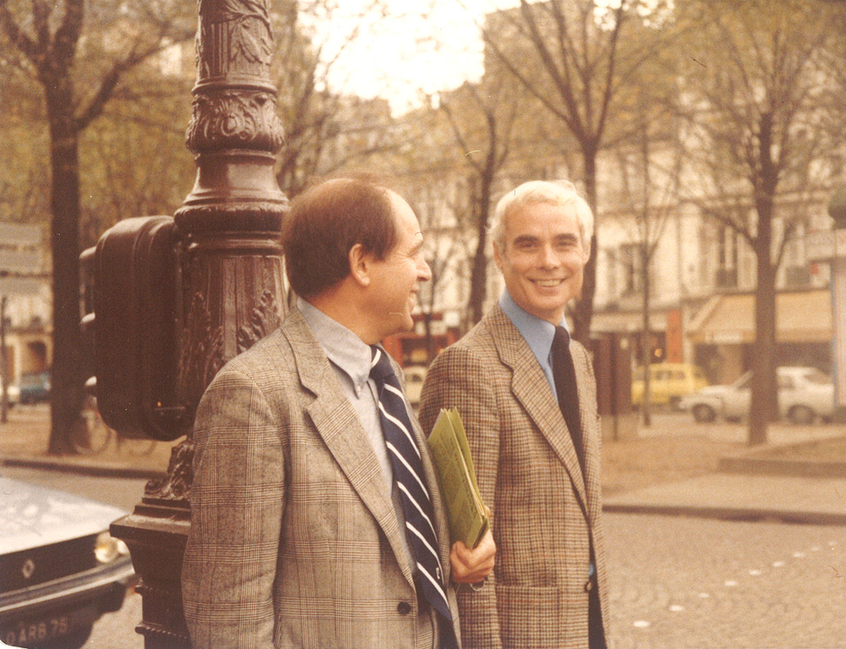 Jacques Casterede, French composer, with RAB in Paris  1971