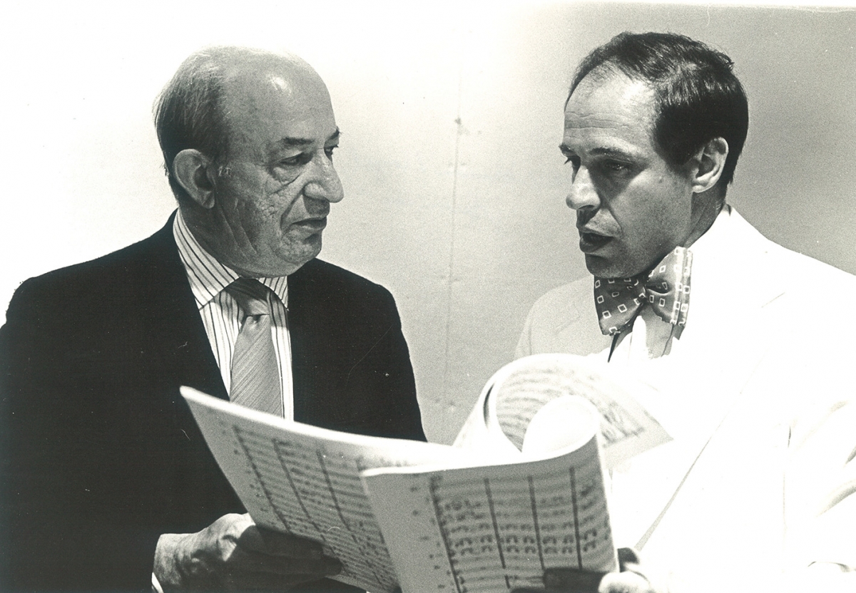 American composer Norman Lloyd with RAB  1976